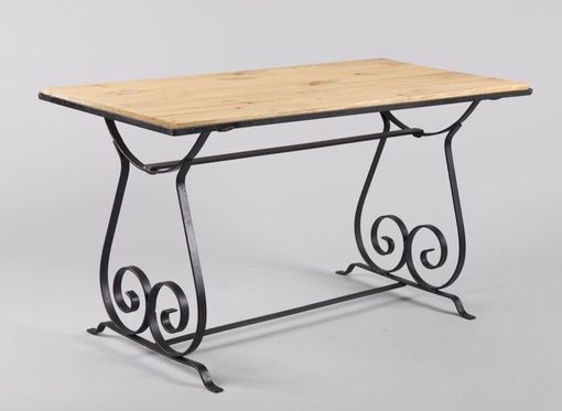Custom Made Hand Forged Scroll Coffee Table, Cocktail Table