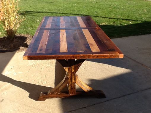 Custom Made Stunning Reclaimed Trestle Base Table