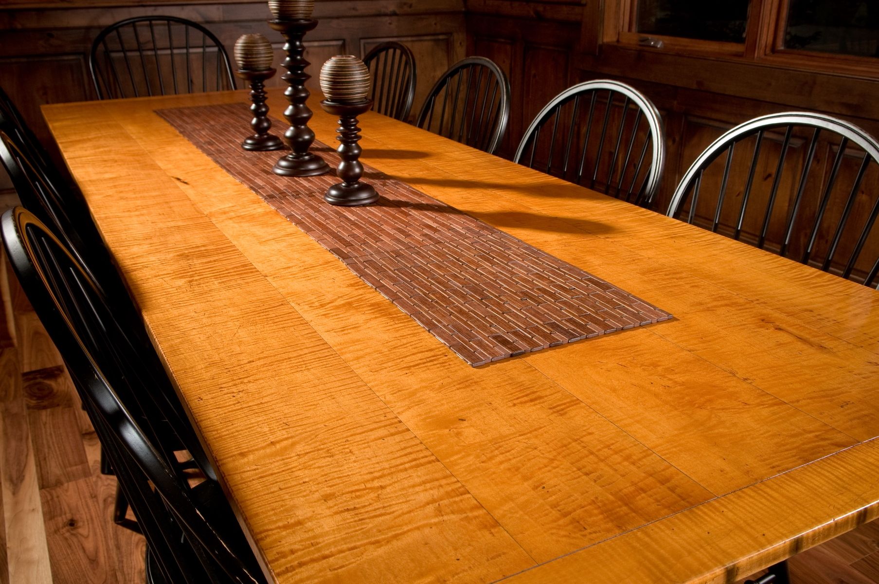 Hand Crafted 10' Tiger Maple Dining Table by Carolina Farm Table