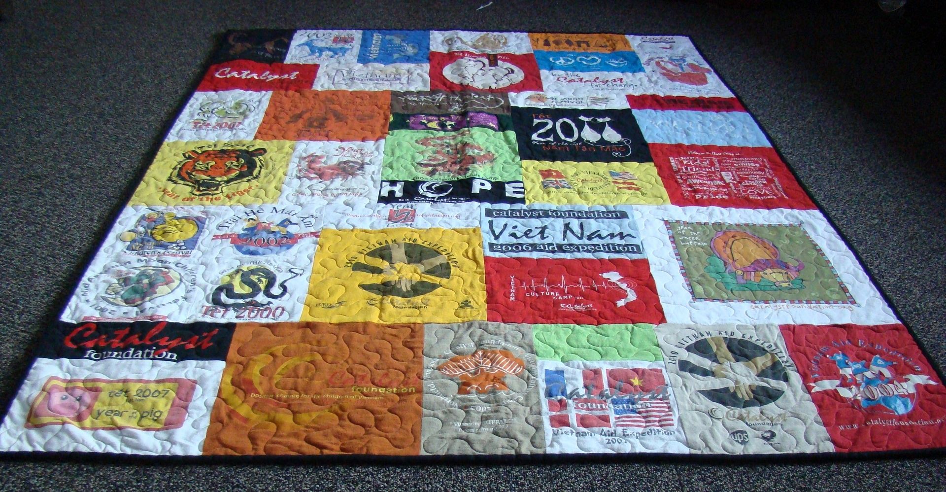 Hand Made Full Size Custom Tshirt Quilt by 3 Stitch Creations ...