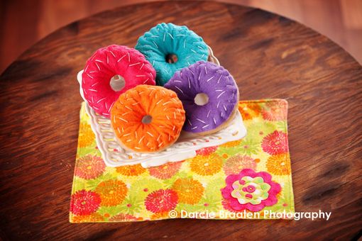 Custom Made Felt Donuts With Sprinkled Frosting