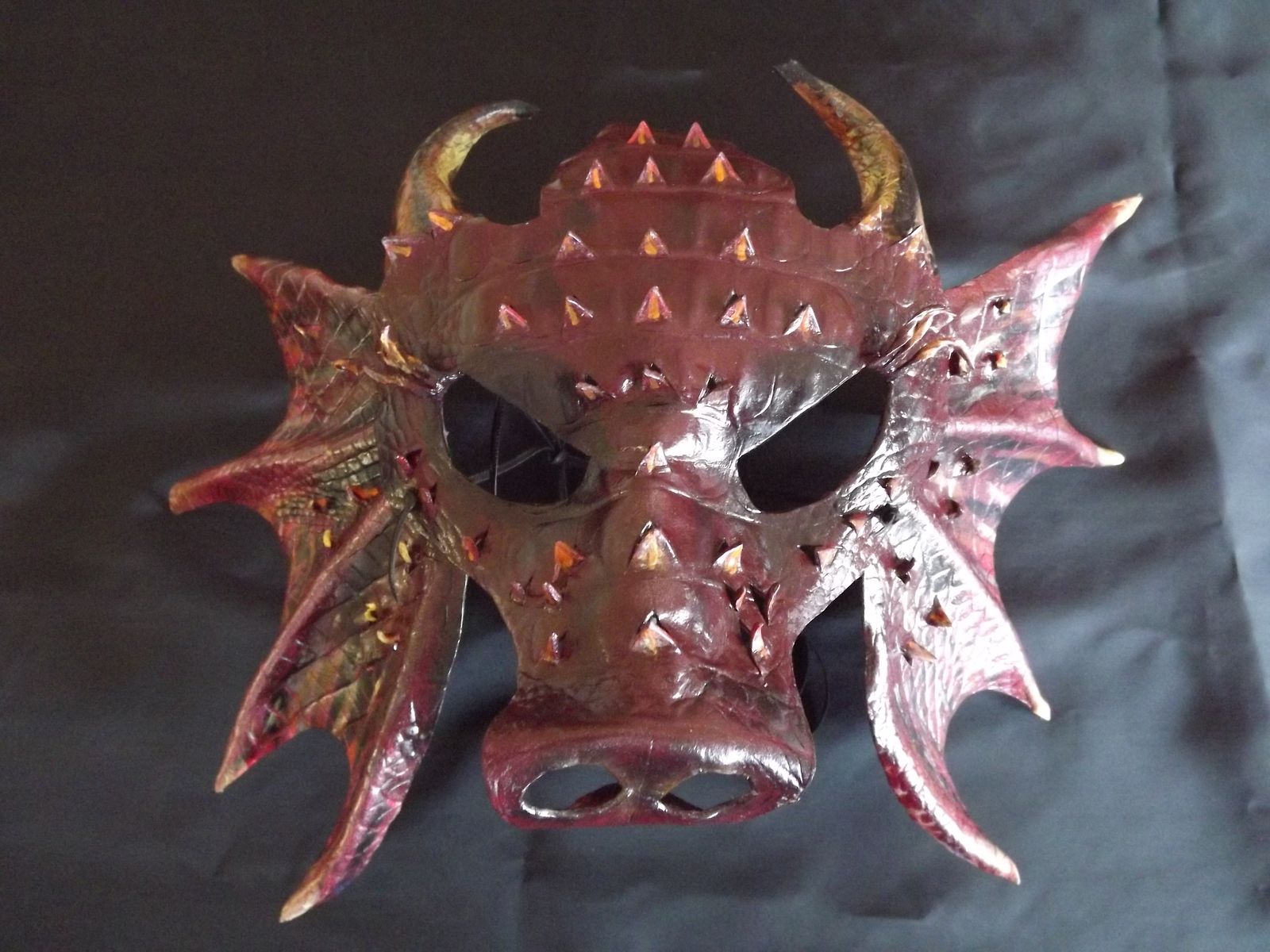 Hand Crafted Hand-Made Leather Dragon Mask Winged Motivation | CustomMade.com