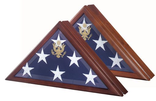 Custom Made Marine Corp Flag Case,Presidential Flag Display Case With Seal