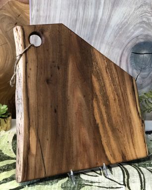 Custom Made Solid Live Edge Elm Cutting/Serving Board