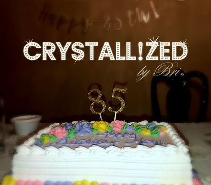 Custom Made Crystallized Cake Topper Numbers Age Birthday Wedding Party Bling European Crystals Bedazzled