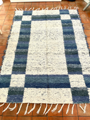 Custom Made Carpet Recycled Cotton Double Thickness Geometric