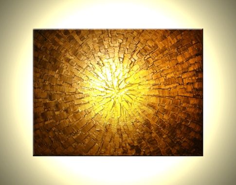 Custom Made Abstract Metallic Original Painting Contemporary Impasto Gold Bronze Palette Knife Textured Art