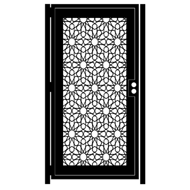 Custom Made Decorative Mosaic Steel Gate - Agra Design - Geometric Metal Art - Custom Gate - Islamic Design