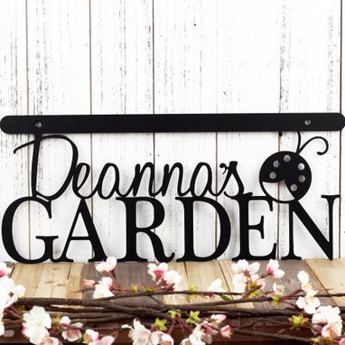 Custom Made Custom Garden Name Sign, Wall Decor, Garden Sign, Gift For Her, Wall Hanging, Metal Sign