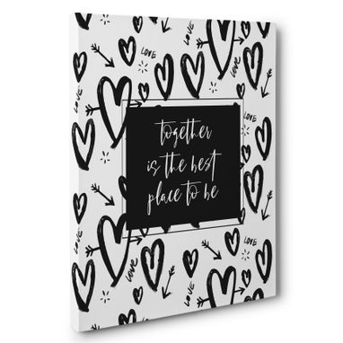 Custom Made Together Is The Best Place To Be Love Gift Canvas Wall Art