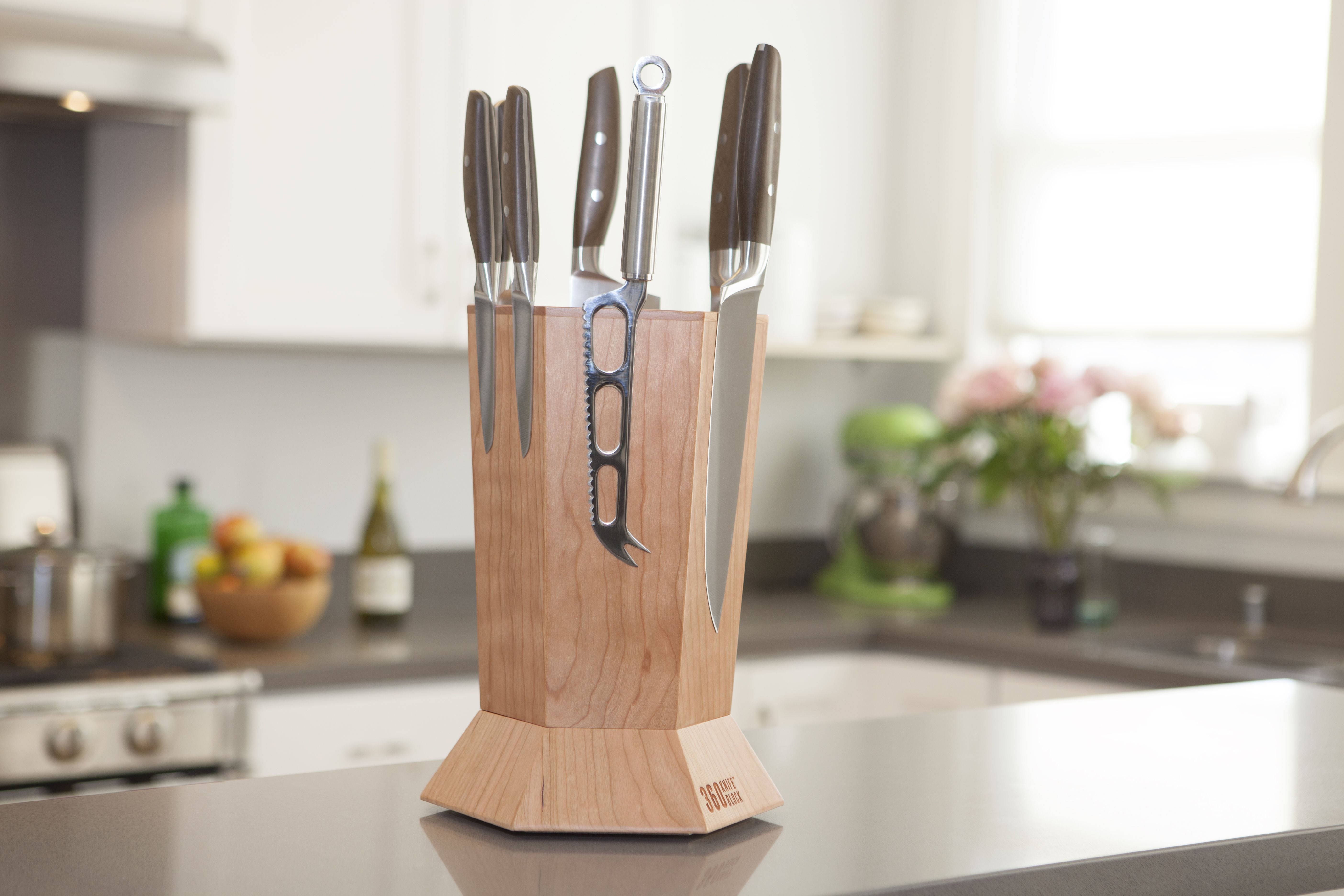 Buy Custom Made 360 Knife Block, made to order from Design Trifecta LLC