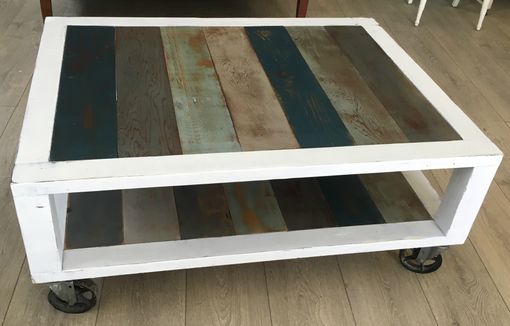 Custom Made Industrial/Modern Reclaimed Wood Coffee Table