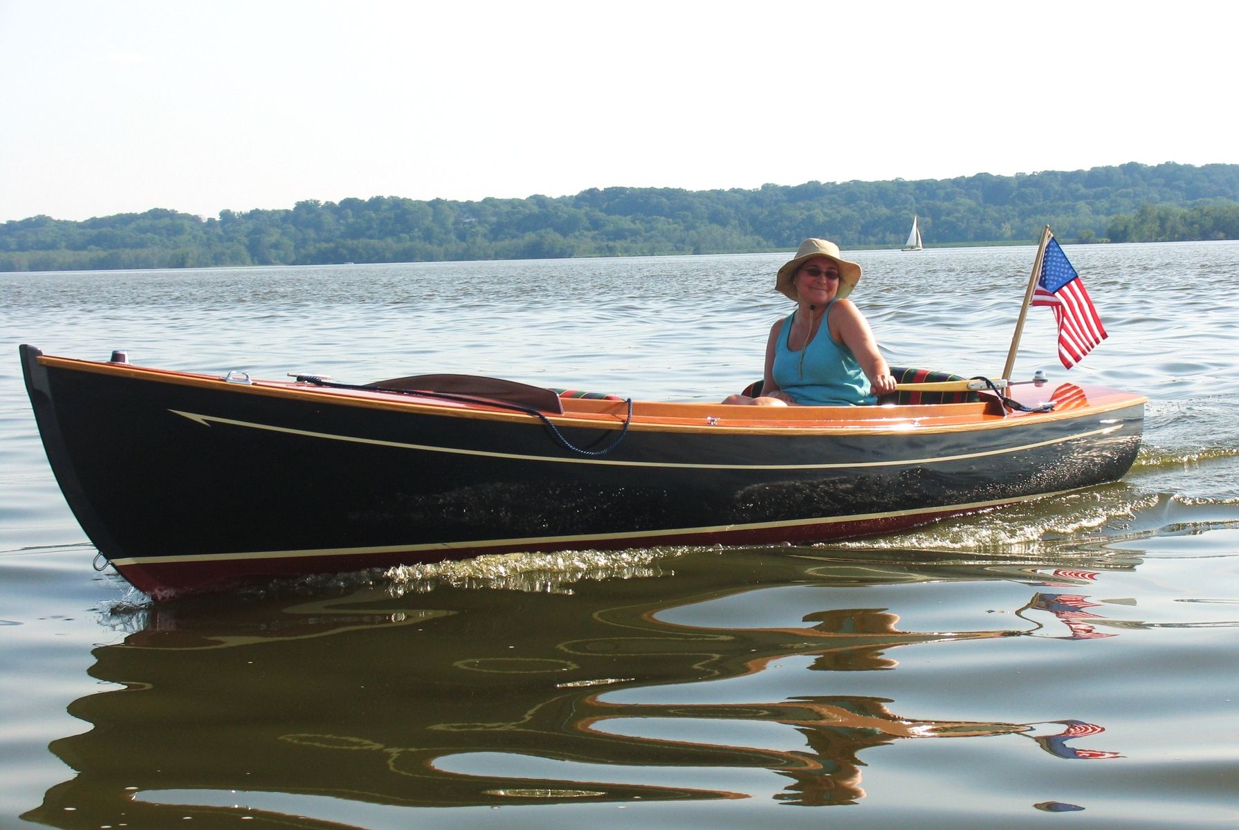 Custom 15' Electric Boat, Lightning Bug by Budsin Wood Craft