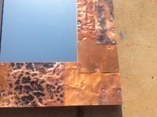 Custom Made Patchwork Copper Mirror