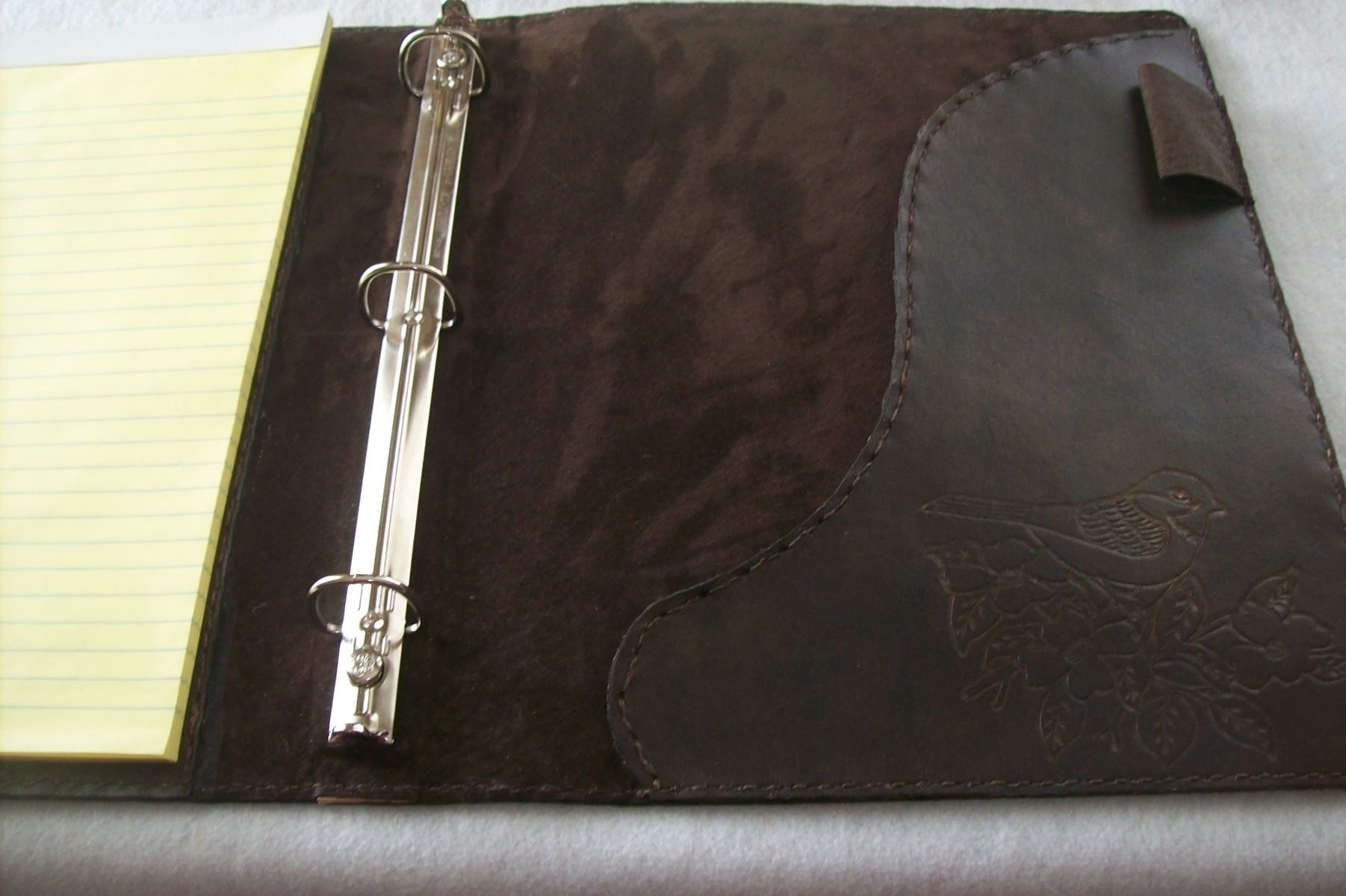 Hand Made Custom Leather LeftHanded Business Binder And Portfolio by Kerry's Custom Leather