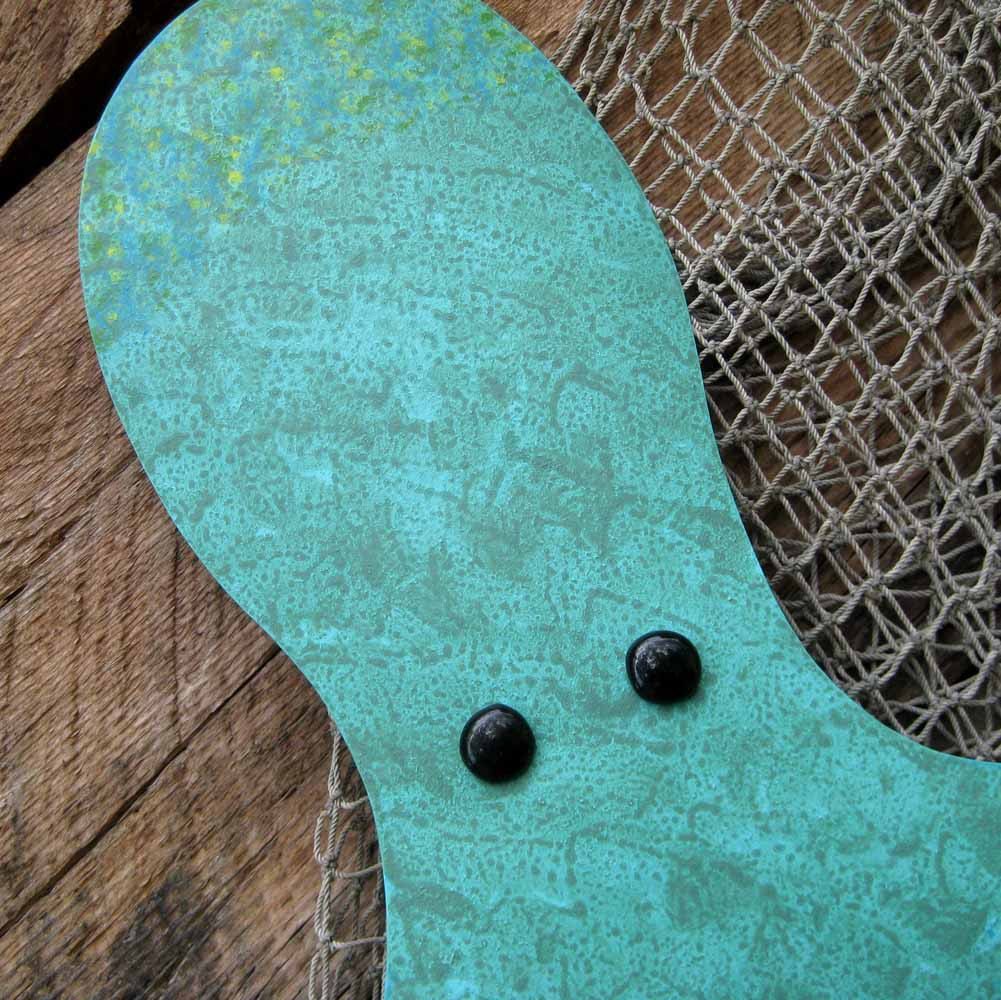 Custom Large Metal Octopus Wall Sculpture Ocean Wall Decor Teal Aqua