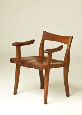 Custom Made Walnut Low Back Side Chair
