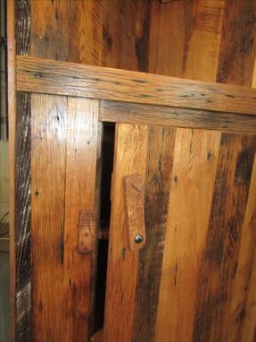 Custom Made Barn Wood Corner Cabinet