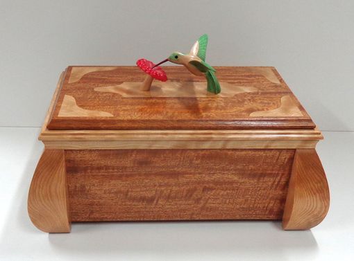 Custom Made Carved Hummingbird Keepsake Box