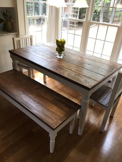 Buy Hand Crafted Handcrafted, Solid Wood Classic Farm Table And Bench 