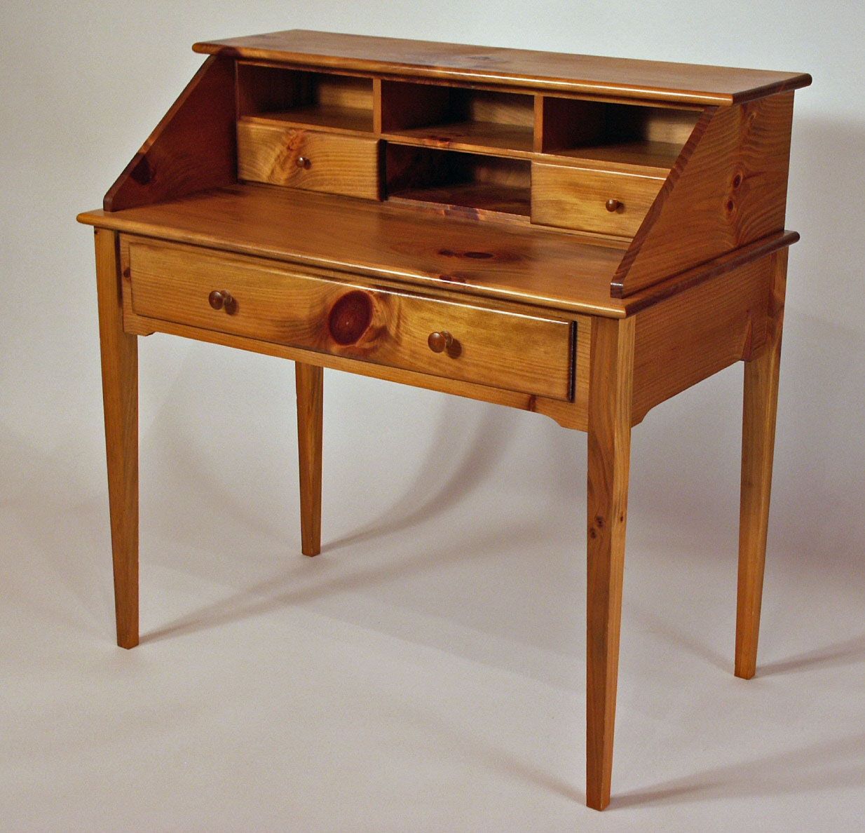 Hand Made Shaker White Pine Writing Desk by White Sands Custom