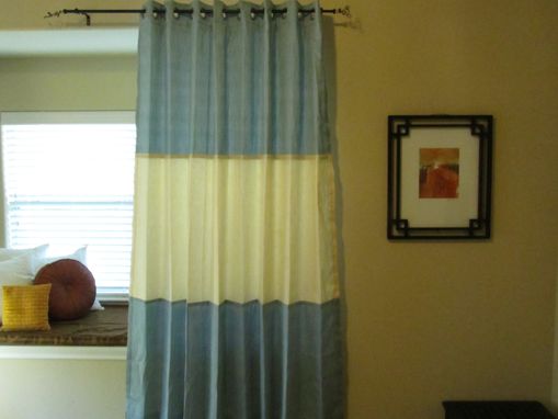 Custom Made Color Block Curtains For Different Customers