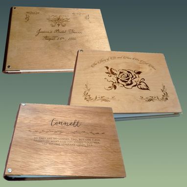 Custom Made Personalized Custom Hand-Engraved Wedding Album, Guest Register, Wedding Journal, Photo Album