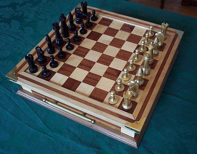 Custom Sapele And Maple Chess Set By Woodward Woodworks