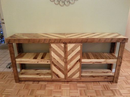 Custom Made Recycled Wood Entertainment Center