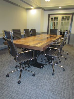 Custom Made Custom Wood And Steel Conference Table