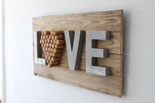 Custom Made 36" Wood "Love" Panel