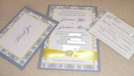 Custom Made 100 Beautiful Handrafted Custom Damask Invite