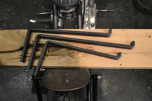 Custom Made Black Iron Steel Shelf Brackets