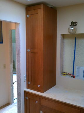 Custom Made Douglas Fir Bath Cabinets by Artisan Woodcraft 