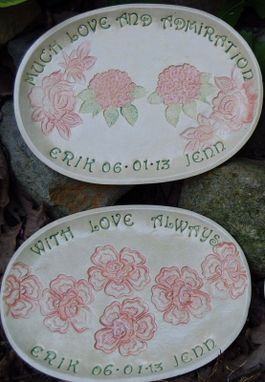 Custom Made Parents Wedding Thank You Anniversary Gift Custom Engraved Ceramic Pottery Tray