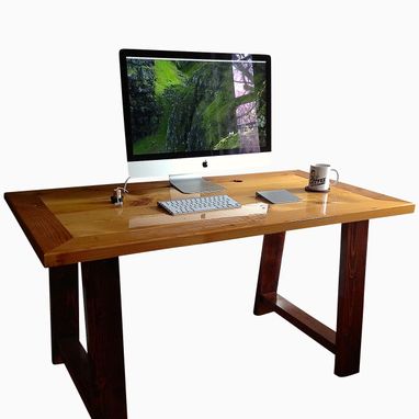 Custom Made Industrial Mill-Inspired Reclaimed Wood Desk