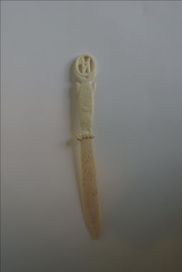 Custom Made Carved Bone Letter Opener Fish Net Custom Example
