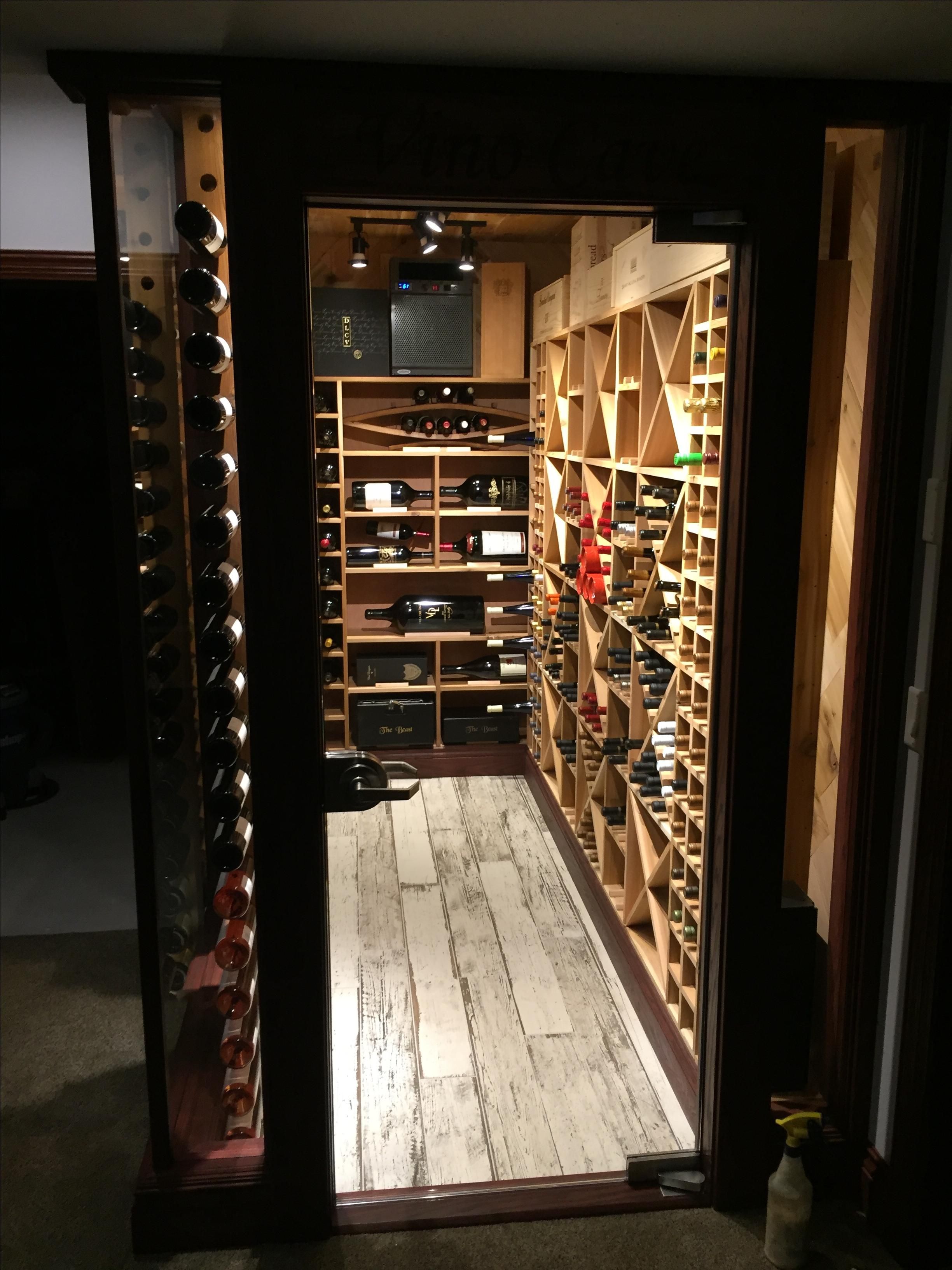 Hand Made Custom Cedar Wine Celler, 600 Plus Bottle Storage, Solid