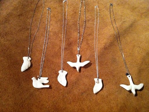 Custom Made Ceramic Wing, Bird And Feather Necklaces