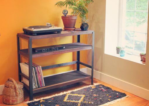 Custom Made Roscoe Record Shelf // Record Player Table // Vinyl Storage Shelf