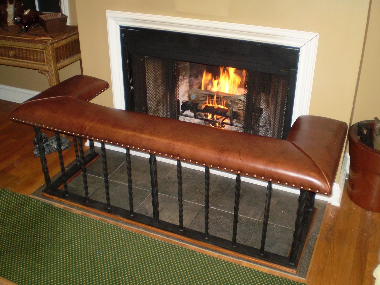 Hand Made Club Fender Fireplace Bench The 'Full' Model by Old English Fireplace Benches