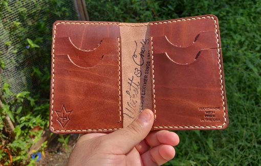Custom Made Handmade Leather Wallet Raeda Wickett & Craig Brown We The People Usa