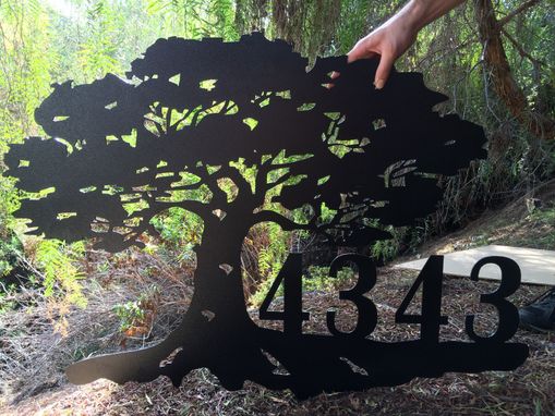 Custom Made Address Plaque Metal Extra Large Sign Iron Garden Art Gates Fences Tree