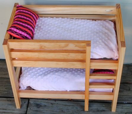 Handmade Stained Wooden 18 Inch Doll Bunk Bed by Bloomin 