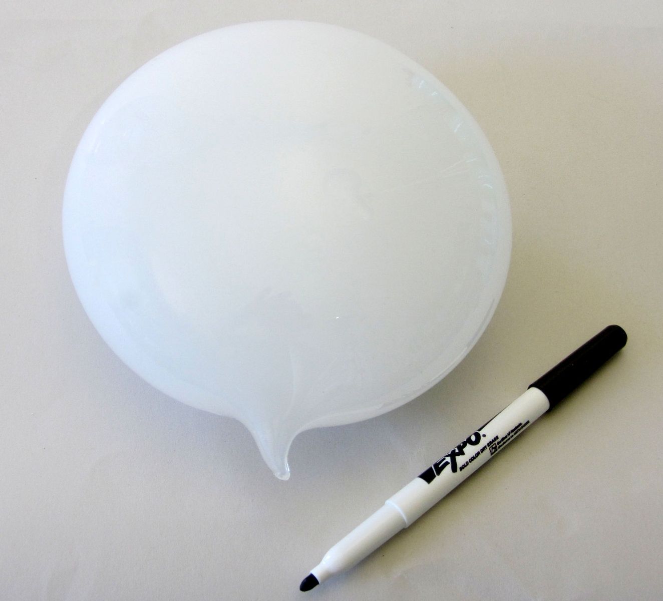 Hand Made Glass Dry Erase Cartoon Word Balloons Conversation Pieces(Tm