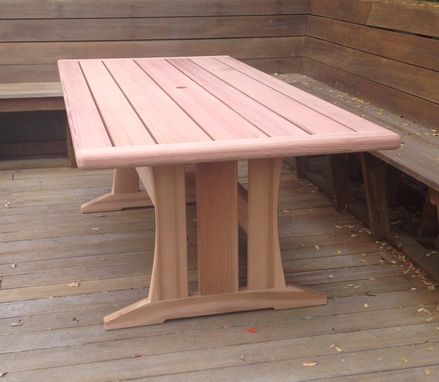 Custom Made Redwood And Cedar Table