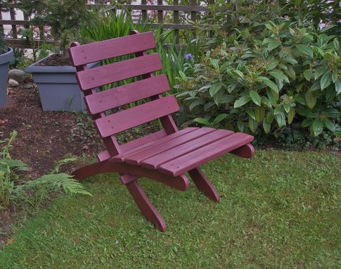 Custom Made Laughing Creek Eggplant Color Storable Cedar Chair - Simply Beautiful!