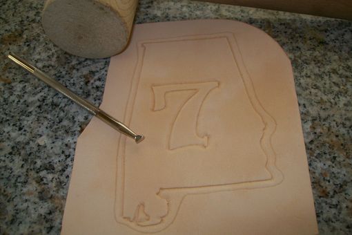 Custom Made Leather State Of Alabama Patches