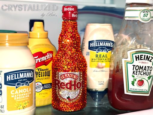 Custom Made Any Bottle Crystallized Condiments Sauce Food Kitchen Bling European Crystals Bedazzled