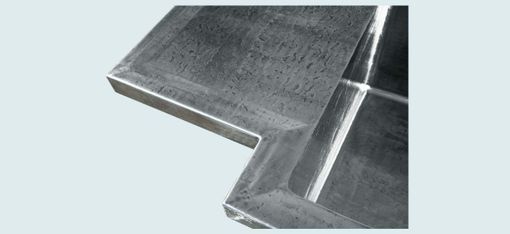 Custom Made Zinc Countertop With Hammering & Light Patina